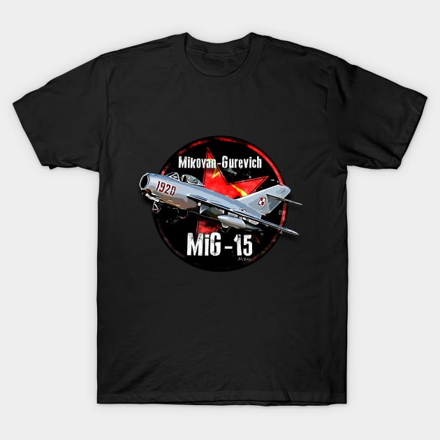 Mig15 Mikoyan-Gurevich T-Shirt by aeroloversclothing